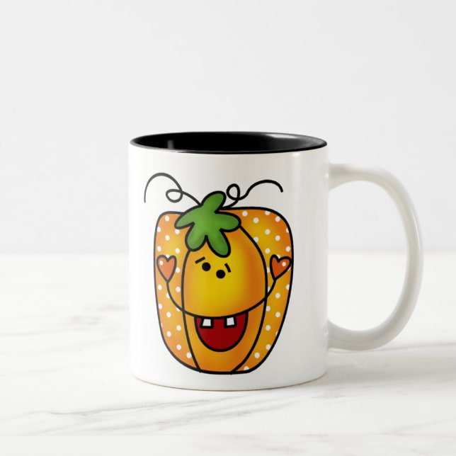 Taza Bicolor Feliz Jack O Lantern (Derecha)