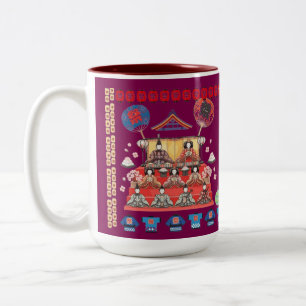 Taza Bicolor Feliz jidai Matsuri magenta