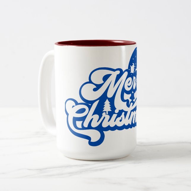 Taza Bicolor Feliz Navidad (Anverso izquierdo)
