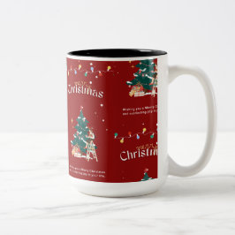 Taza Bicolor feliz navidad