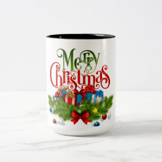 Taza Bicolor feliz navidad