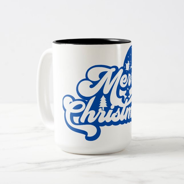 Taza Bicolor Feliz Navidad (Anverso izquierdo)