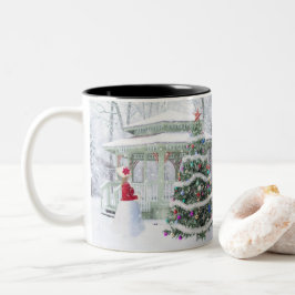 Taza Bicolor Feliz Navidad