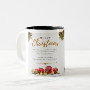 Taza Bicolor Feliz Navidad