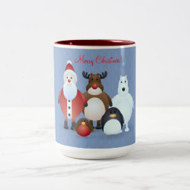 Taza Bicolor Feliz Navidad