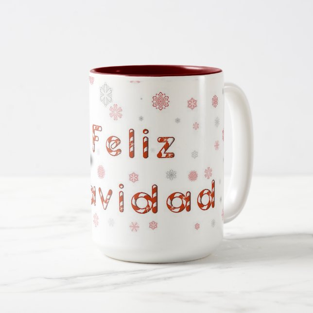 Taza Bicolor Feliz Navidad (Anverso derecho)