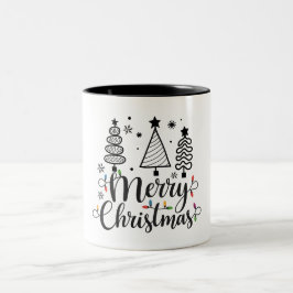 Taza Bicolor Feliz Navidad