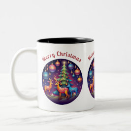 Taza Bicolor Feliz Navidad