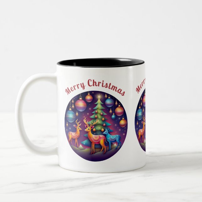 Taza Bicolor Feliz Navidad (Izquierda)