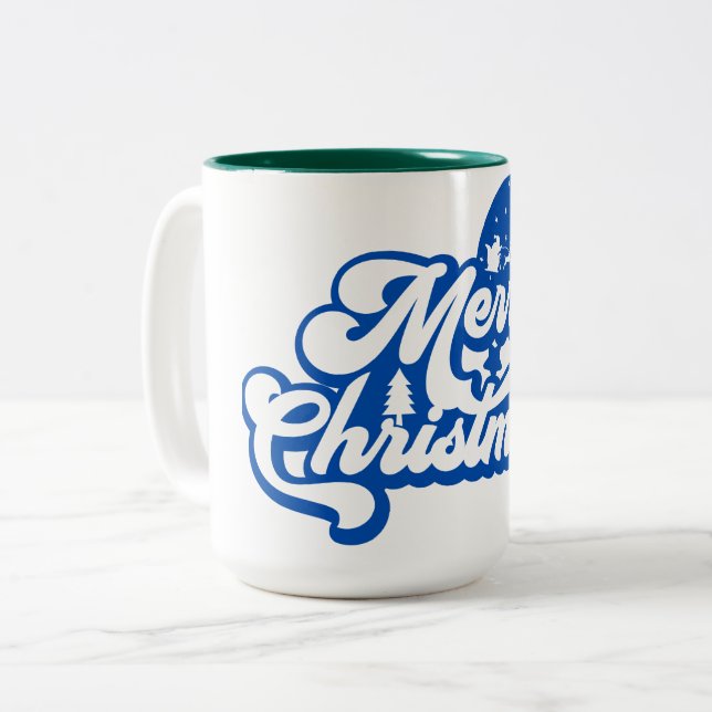 Taza Bicolor Feliz Navidad (Anverso izquierdo)