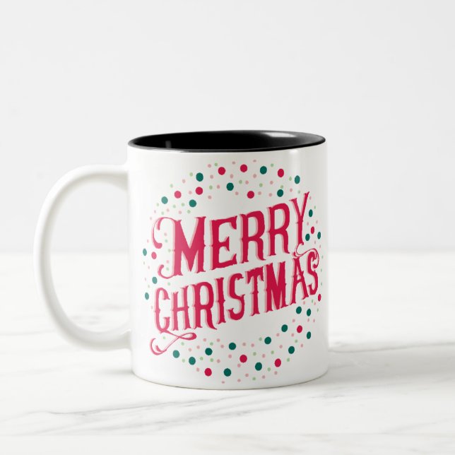 Taza Bicolor Feliz Navidad (Izquierda)