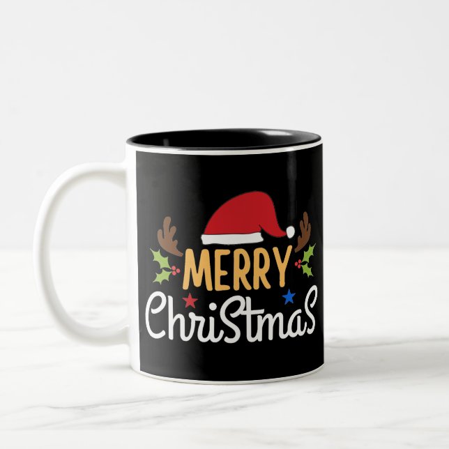 Taza Bicolor Feliz Navidad (Izquierda)