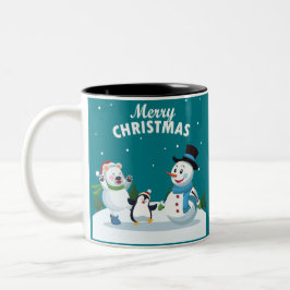 Taza Bicolor Feliz Navidad