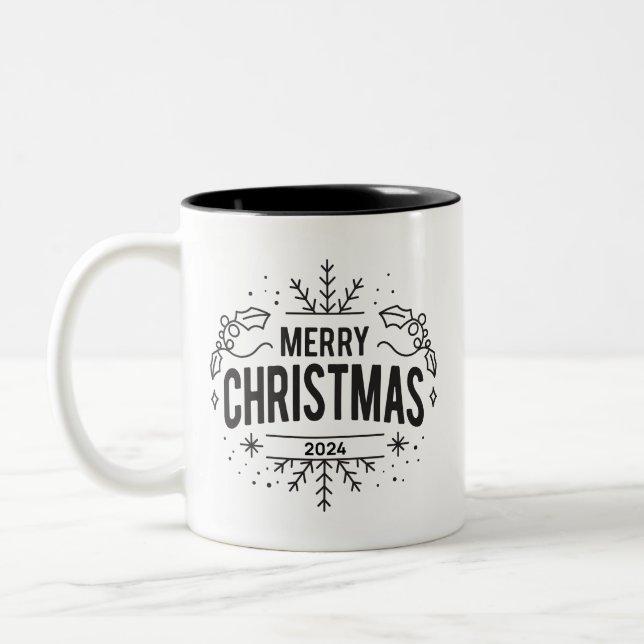 Taza Bicolor Feliz Navidad 2024 (Izquierda)