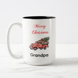 Taza Bicolor Feliz Navidad Abuelo