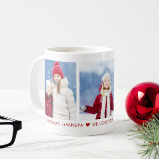 Taza Bicolor Feliz Navidad Abuelo 3 Personalizado fotográfico C