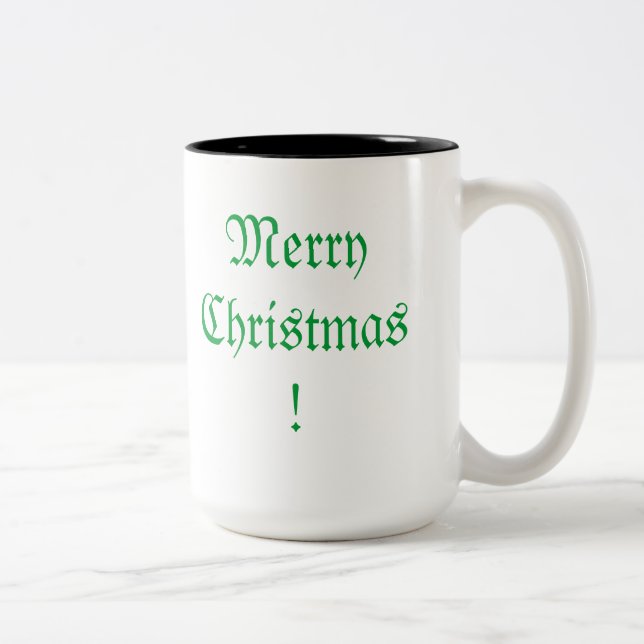 Taza Bicolor Feliz Navidad ~ Café Mug (Derecha)