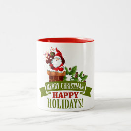 Taza Bicolor Feliz Navidad Classic Mug