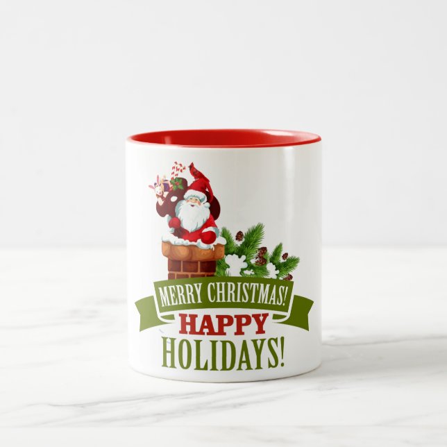 Taza Bicolor Feliz Navidad Classic Mug (Centro)