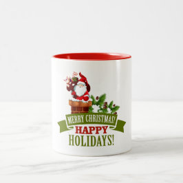 Taza Bicolor Feliz Navidad Classic Mug