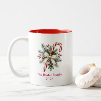 Taza Bicolor Feliz Navidad con Amor de Nuestra Familia a la Suy
