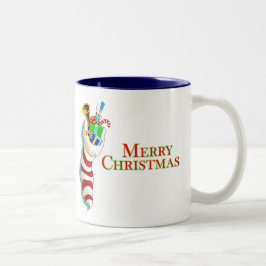 Taza Bicolor Feliz Navidad Con Mug Agitador