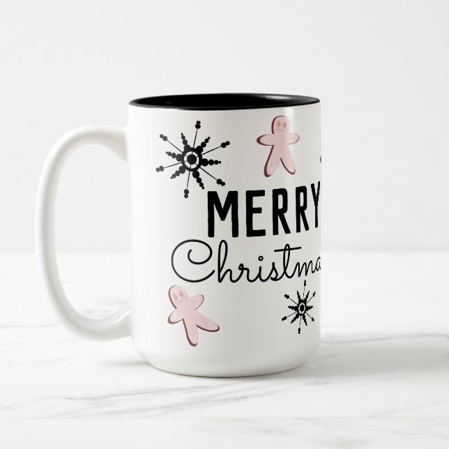 Taza Bicolor Feliz Navidad Cookie Gingerbread (Izquierda)