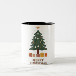 Taza Bicolor Feliz navidad de café de dos tonos