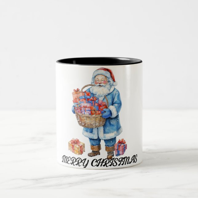 Taza Bicolor Feliz navidad de café de dos tonos (Centro)