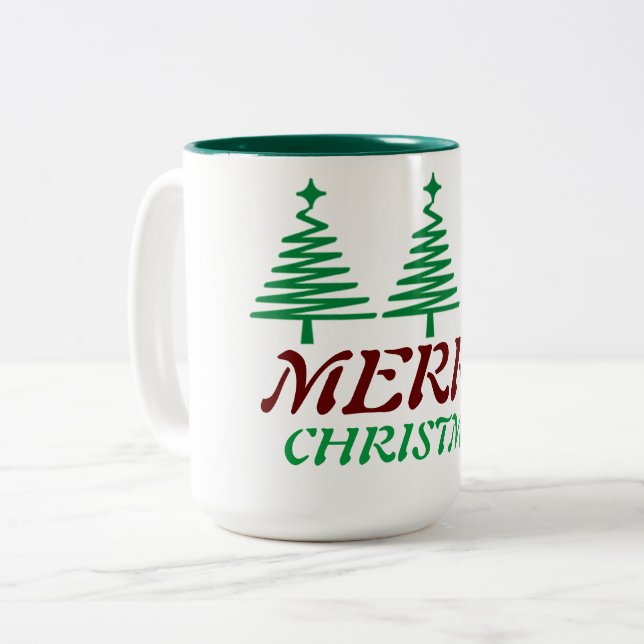 Taza Bicolor Feliz Navidad Elegante (Anverso izquierdo)