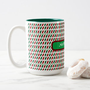 Taza Bicolor Feliz Navidad Elegante y Personalizar moderno