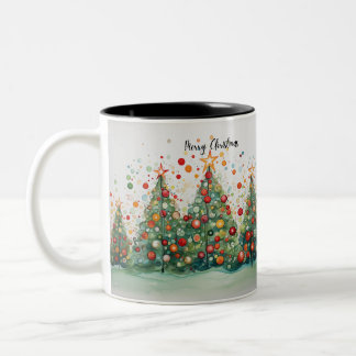 Taza Bicolor Feliz Navidad: Festividad navideña