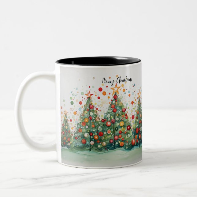 Taza Bicolor Feliz Navidad: Festividad navideña (Izquierda)