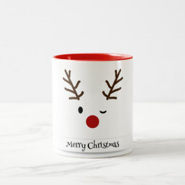 Taza Bicolor Feliz Navidad Gracioso