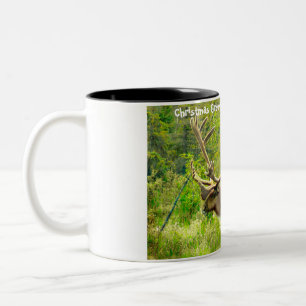 Taza Bicolor Feliz Navidad mi cazador recolector