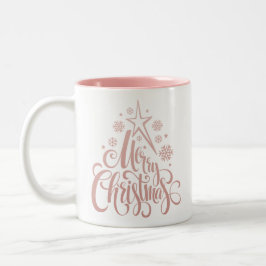 Taza Bicolor Feliz Navidad moderna
