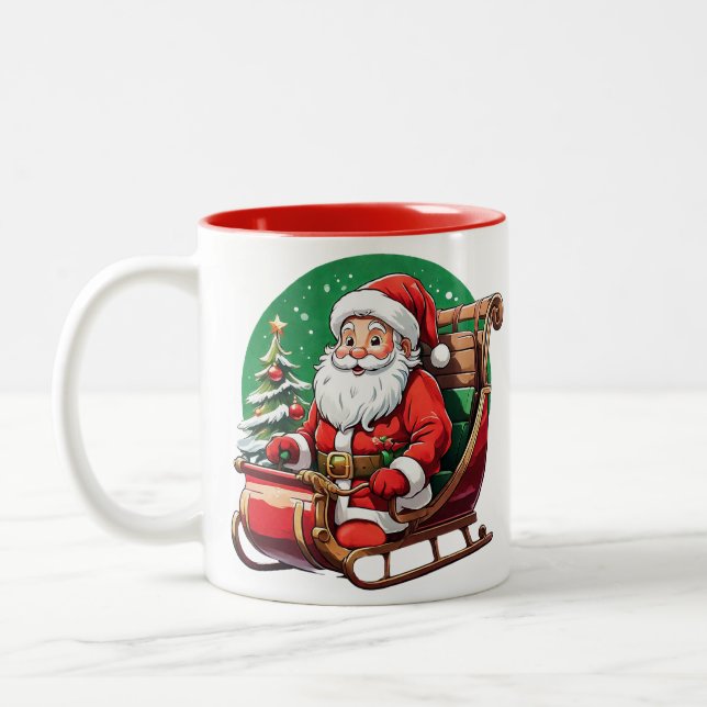 Taza Bicolor Feliz Navidad Mug (Izquierda)
