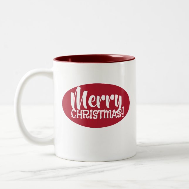 Taza Bicolor Feliz Navidad Mug (Izquierda)