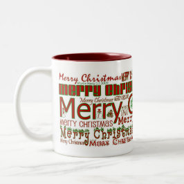 Taza Bicolor Feliz Navidad Mug - Interior Rojo