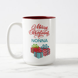 Taza Bicolor Feliz Navidad (Nonna)