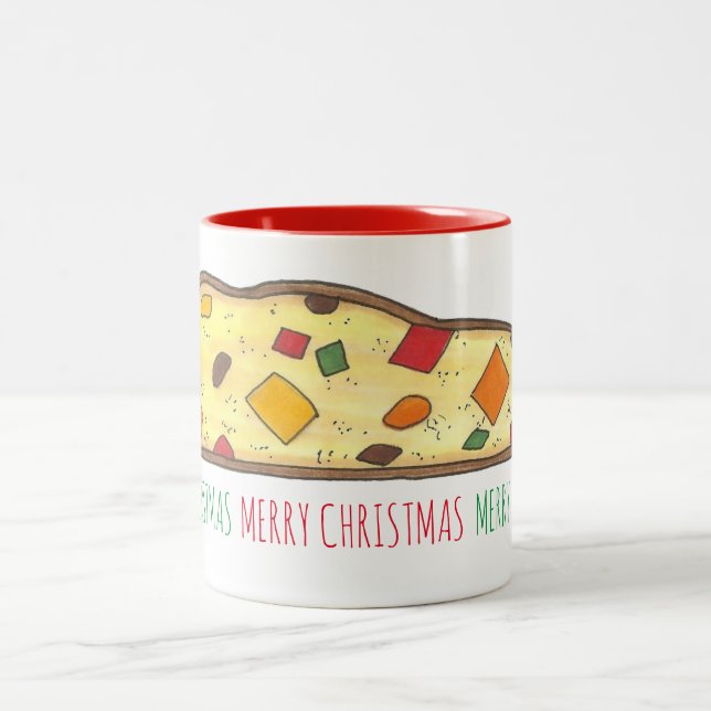 Taza Bicolor Feliz Navidad Panadería Italiana Fiesta Biscotti (Centro)