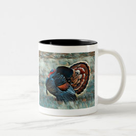 Taza Bicolor Feliz Navidad Salvaje Turquía dos tonos café Mug
