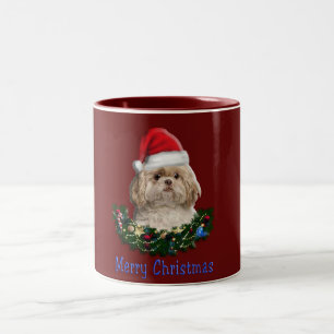 Taza Bicolor Feliz Navidad Shitsu