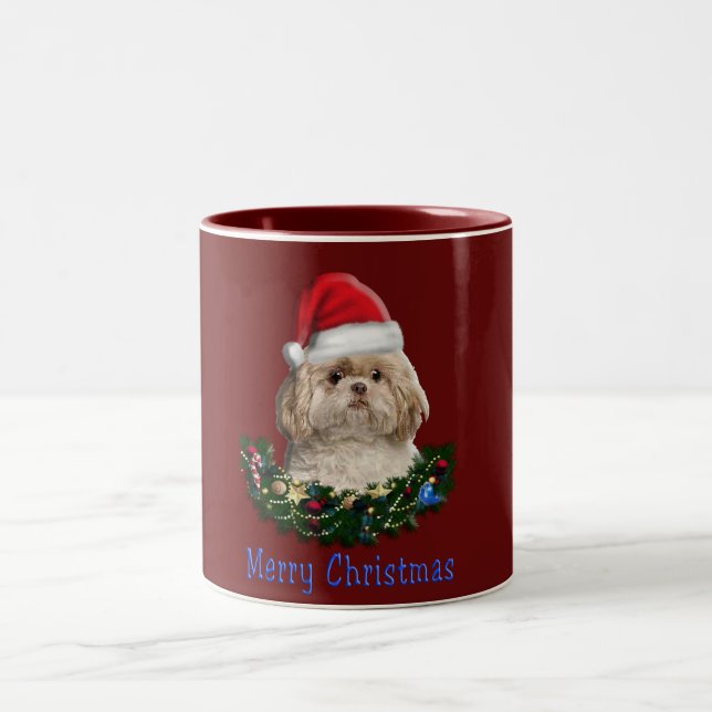 Taza Bicolor Feliz Navidad Shitsu (Centro)