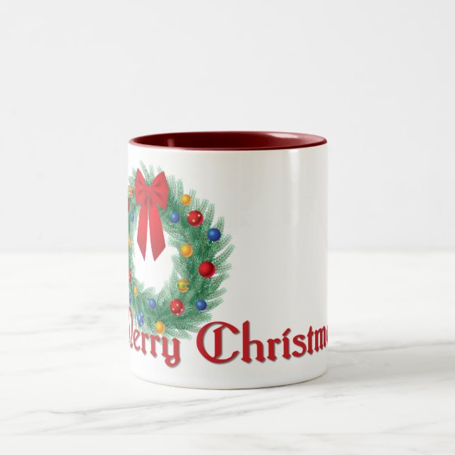 Taza Bicolor Feliz Navidad Wreath Mug (Centro)