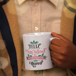 Taza Bicolor Feliz navidad y nuevos navidades