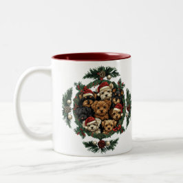Taza Bicolor Feliz Navidad Yorkshire Terrier Dogs