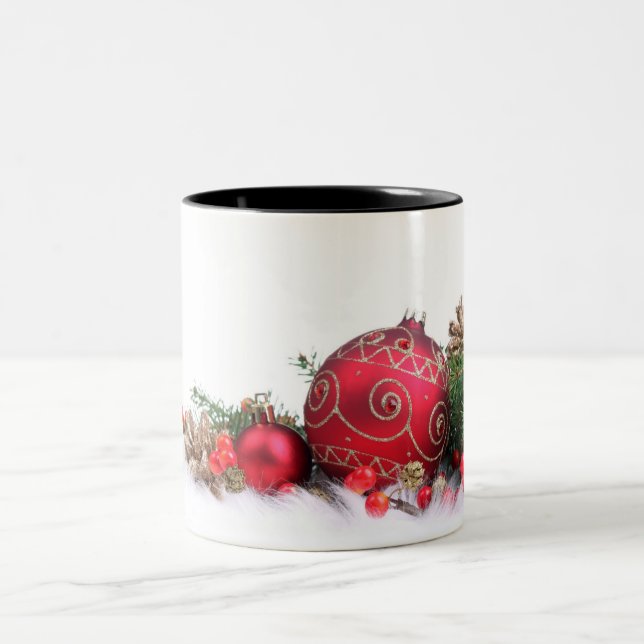 TAZA BICOLOR FELIZ NAVIDADES HOLIDAY MUG (Centro)