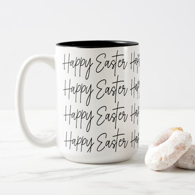 Taza Bicolor Feliz Pascua  (Con donut)