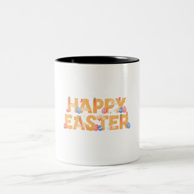 Taza Bicolor Feliz Pascua (Centro)